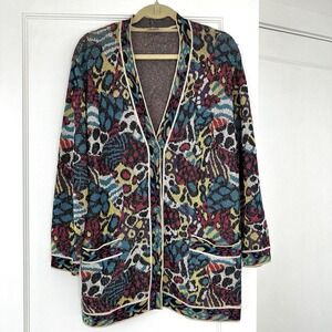 Vintage Missoni For Neiman Marcus Women's Multicolor Abstract Cardigan Sweater M